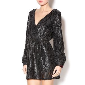 Honey Punch Matte Black Sequin Dress